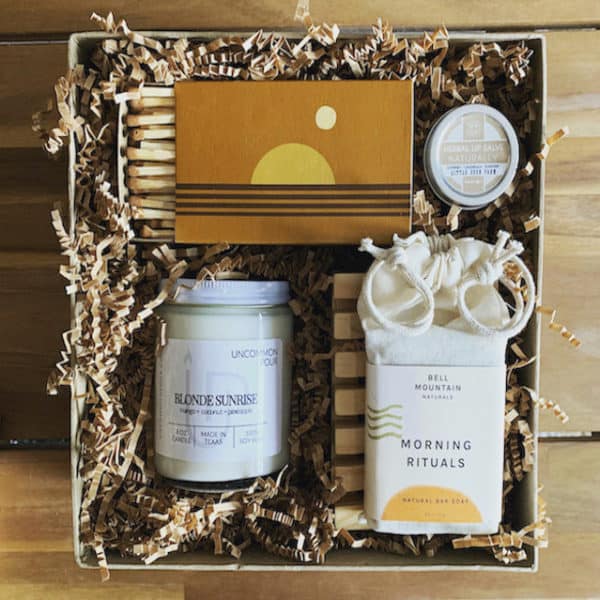 Golden Morning Gift Box with soap and candles